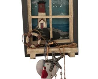 Lighthouse Windows Shadowbox Wall Decor With Nautical Accents