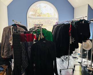 High end tall men’s clothes and dresswear, some worn once most never worn. 