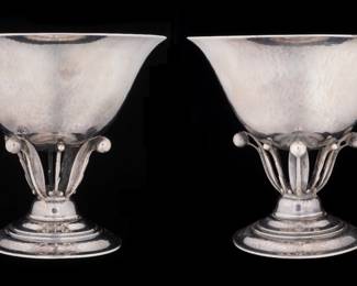 Lot 3: Pair Georg Jensen Sterling Compotes #17A
