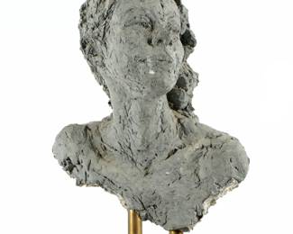 Lot 372: 1956 Robert Berks Plaster Bust of a Woman