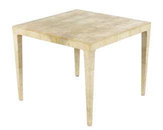Lot 52: 1970's attr. Karl Springer Shagreen Square Coffee Table