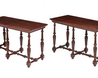 Lot 157: Pair French Mahogany Console Tables