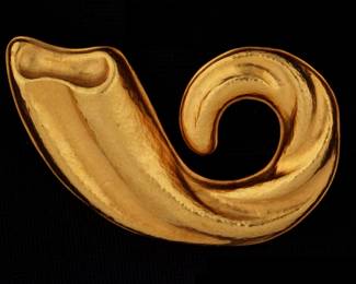 Lot 84: Ilias Lalaounis 18k Gold Modernist Brooch