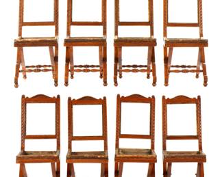 Lot 161: Set of Eight French Renaissance Revival Chairs
