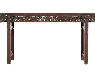 Lot 265: 19/20th C Chinese Rosewood Altar Table