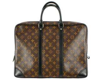 Lot 208d: Louis Vuitton Porte Documents Voyager Macassar Bag