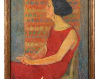 Lot 166: Large Dorothy Randolph Byard Portrait of Madame X
