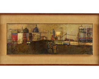 Lot 195: Nicola Simbari Luneur Park Rome Painting