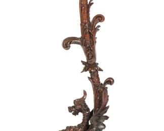 Lot 67: Italian Carved Figural Griffin Pedestal