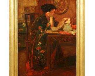 Lot 101a: manner John Singer Sargent Portrait of a Woman