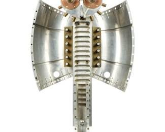 Lot 117: Found Object Modernist Owl Assemblage Sculpture