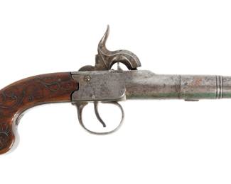 Lot 262b: English London Boxlock Percussion Muff Pistol