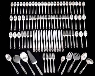Lot 13: 85pc International Royal Danish Sterling Flatware