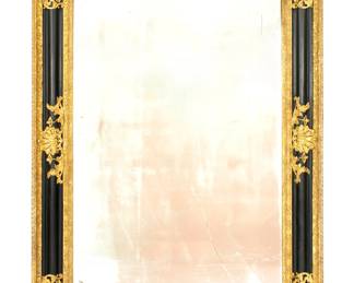 Lot 41: Large French Empire Style Parcel Gilt Wall Mirror