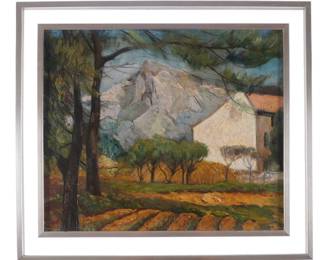 Lot 261: Nice Illegibly Signed Impressionist Landscape