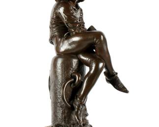Lot 245: Giulio Monteverde Young Christopher Columbus Bronze