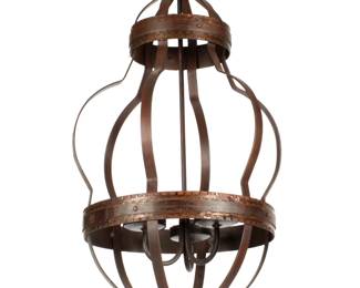 Lot 148: Gothic Revival Style Wrought Iron Chandelier