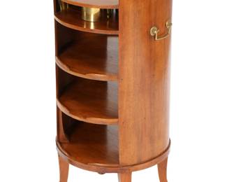 Lot 59: French Walnut Cylinder Rafraichissior Table