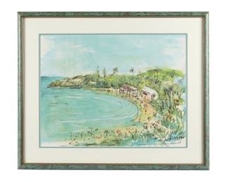 Lot 390: Alfred Birdsey Bermuda Coastal Watercolor