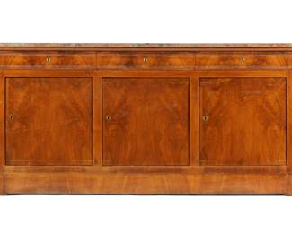 Lot 26: 19th C French Marble Top Sideboard / Buffet