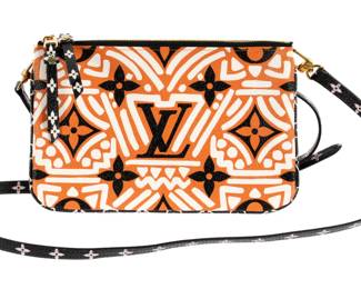 Lot 246: Louis Vuitton Crafty Monogram Double Zip Pochette