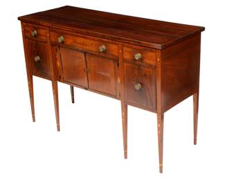 Lot 18: American Hepplewhite Sideboard Possibly Southern