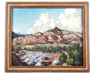 Lot 139: E. Romero de Romero Southwest Landscape Painting