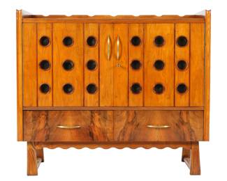 Lot 21: Art Deco Italian Walnut Bar Cabinet