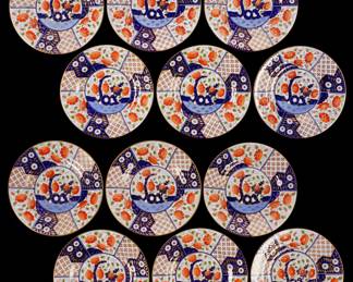Lot 227a: Set of Twelve Wedgwood Japan Dinner Plates
