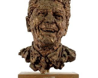 Lot 371: Robert Berks Plaster Bust of Ronald Reagan