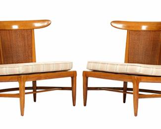 Lot 187: Pair Tomlinson Sophisticate Slipper Chairs