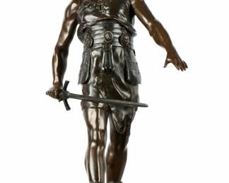 Lot 263: Emile Picault Vincere Aut Morior Bronze Soldier