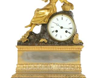 Lot 274a: French Japy Freres Figural Bronze Mantle Clock