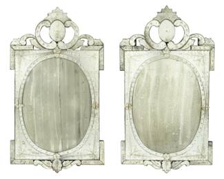 Lot 39: Pair Venetian Style Mirrors