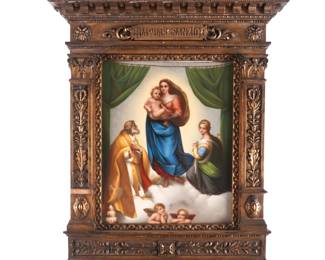 Lot 244: The Sistine Madonna KPM Porcelain Plaque
