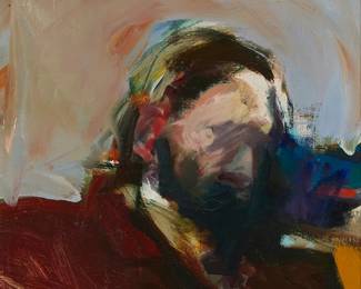 2080
Joan Savo
(1918-1992)
Portrait, 1965
Oil on canvas
Signed, dated, and inscribed "14," all verso: J. Savo
19" H x 18" W
Estimate: $2,000 - $3,000
