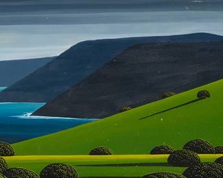 2119
Robert Shafer
(b. 1934)
Coastal hills
Oil on Masonite
Signed upper left: Shafer
8.25" H x 14.25" W
Estimate: $700 - $900
