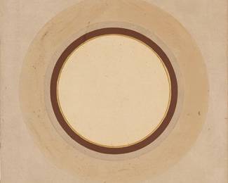 2175
Richard Carter
(b. 1946)
"Pond Radial," 1973
Acrylic, gesso, and masking tape on canvas
Signed, titled, and dated on the canvas overlap: Carter / 5·21·73
18" H x 18" W
Estimate: $300 - $500