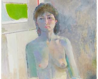 2198
Mario Armond Zamparelli
(1921-2012)
Half-length portrait of a nude female
Oil and graphite on canvas
Unsigned; estate stamped verso
24" H x 24" W
Estimate: $600 - $800