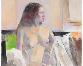 2194
Mario Armond Zamparelli
(1921-2012)
Nude woman looking out a window
Oil on canvas
Unsigned; estate stamped verso
24" H x 24" W
Estimate: $500 - $700