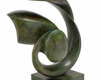 2161
Maryon Kantaroff
(1933-2019)
"Babylonian Arch," 1975
Patinated bronze
Edition: 3/3
Signed and numbered in the casting: Kantaroff
Overall: 57.5" H x 42" W x 34" D
Estimate: $2,000 - $3,000