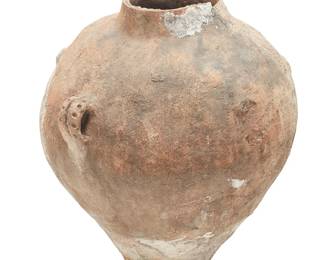 2268
A large Byzantine terracotta pottery jar
Circa 500-700 CE
With three extant lug handles
29.75" H x 27.5" W x 28" D
Estimate: $400 - $600