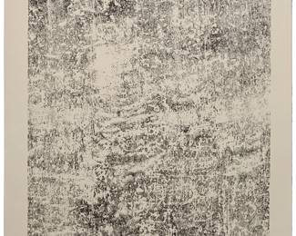2004
Jean Dubuffet
(1901-1985)
"Texte écaillé" (Scaly Text), from the portfolio "Textures" from "Les Phénomènes" (Phenomena), 1959
Lithograph on wove paper, watermark Arches
An artist's proof aside from the edition with the title of the plate printed in the lower margin (the total edition included 24 impressions on Arches and 20 impressions on BFK Rives)
Signed, titled, dated, and inscribed "épreuve d'artiste," all in pencil in the lower margin: J. Dubuffet 59; Jean Dubuffet, Paris, France, prntr./pub.
Image: 20.625" H x 15" W; Sheet: 25.625" H x 17.875" W
Estimate: $400 - $600
