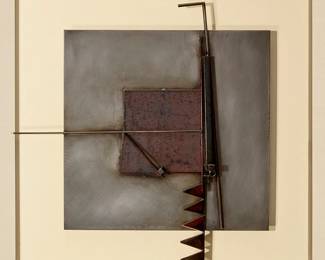 2160
Fletcher Benton
(1931-2019)
"Lyrical Construct #2," 1995
Steel
With the incised artist name, signature, and date lower left: Fletcher Benton "Fletcher Benton" 1995; titled by repute
16" H x 15" W x 2.25" D (approx.)
Estimate: $1,000 - $1,500