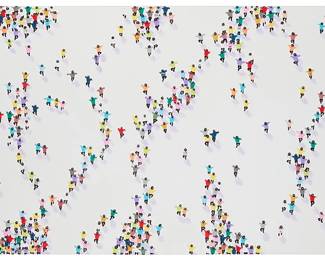 2184
Max Todd
(21st Century)
"Crowd Pleaser"
Acrylic on canvas
Unsigned; titled by repute
35.5" H x 59" W
Estimate: $800 - $1,200