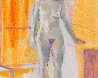 2199
Mario Armond Zamparelli
(1921-2012)
Standing nude woman, 1995
Acrylic on canvasboard
Initialed and dated lower right: Z 95
Sight: 9.75" H x 7.5" W
Estimate: $300 - $500