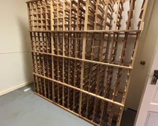Custom built wine racks. $50 each section 