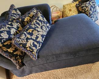 Lounge Chair with the Reversible Pillows. 