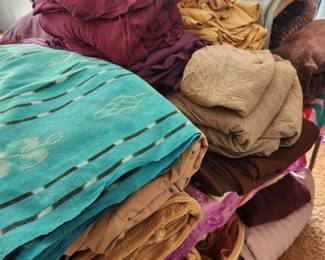 Some of the many linens. 
