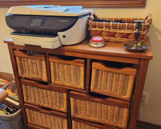 Rattan Bookcase/Cabinet. 